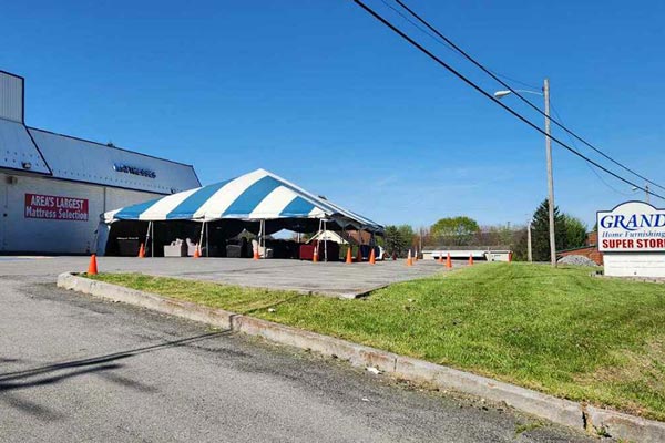 tent at the Princeton Store